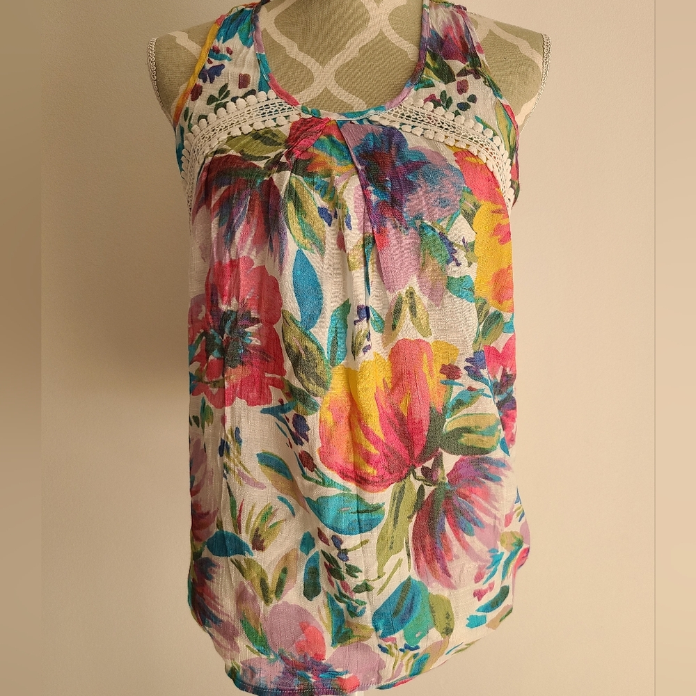 Spense Multicolor Floral Tank Top